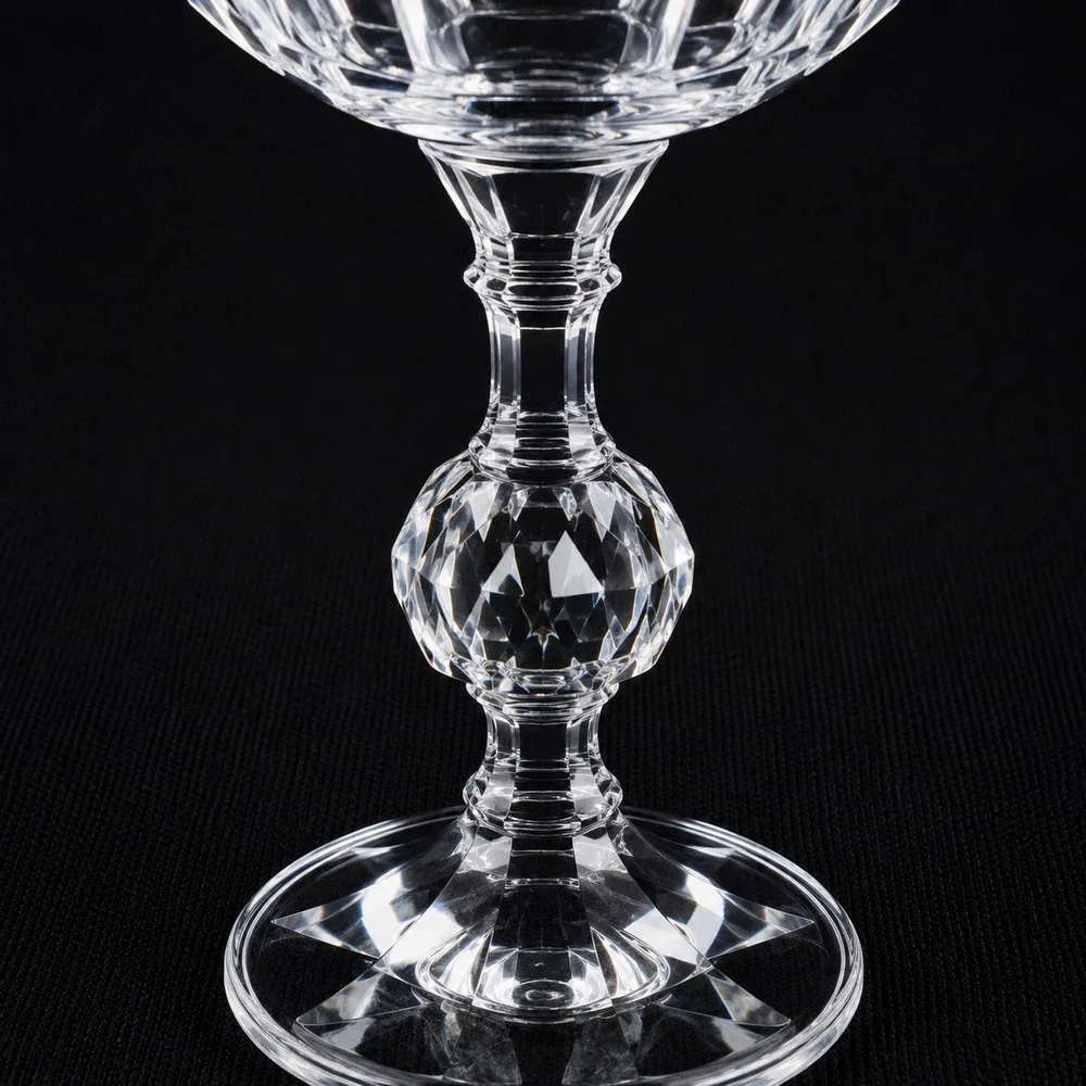 Crystalex Bohemian Crystal Belfast Wine Goblets Set of 2 Cut Glass 5.75 inch